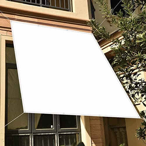 GUOJUN Rectangular Sun Shade Sail Canopy 2 x 3.5 m UV Protection 95% Waterproof Sail Shade Multiple Colors and Sizes for Outdoor Patio Garden Camping, White