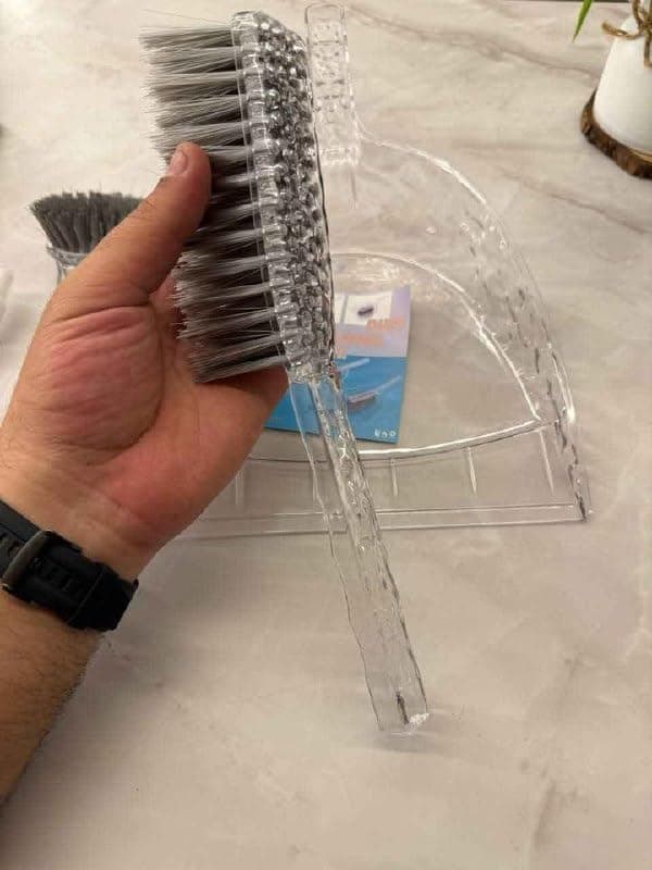 Acrylic Dustpan and Brush Set Modern Practical Cleaning Kit for Daily Home and Office Use Lightweight Easy Storage Elegant Design Durable Materials