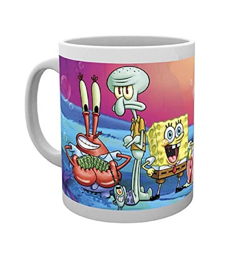 GB eye Spongebob, Group, Mug, Ceramic Drinking cup