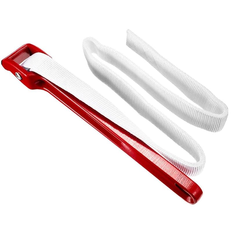KaberTrade Pipe Wrench with Fixed Handle Strap Nylon Anti-Slip Strap Used to Disassemble Oil Filter Multi Use (30cm Long Handle, 12" Tape, Code:10132) - KaberTrade