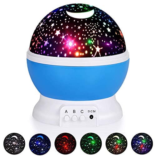 REFULGIX Star Master Projector with USB Wire Colorful Romantic LED Cosmos Star Master Sky Starry Night Projector Bed Light Lamp (Assorted Color)