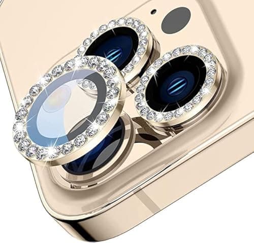 Diamond Camera Protection Lens for Apple Iphone 14 Pro / 14 Pro Max - Gold Diamond Camera lenses