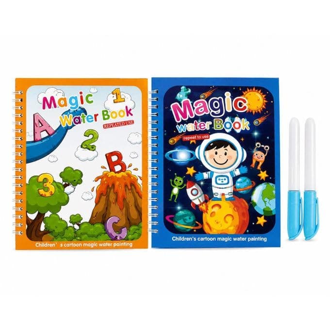 Magic Water Coloring Book Set for Kids, 2 Books