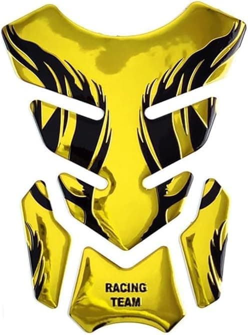 KaberTrade Fish Bone Motorcycle Gas Tank Protection Sticker (1 Set of 4, Gold*Black, Code:8432) - KaberTrade Sticker decal