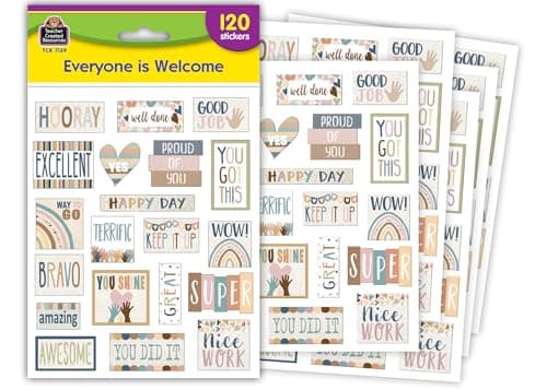 Teacher Created Resources Everyone is Welcome Stickers Sticker decal