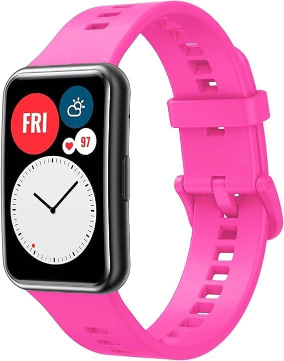 Silicone Strap for Huawei Watch Fit, Soft Band Ultra-Light Waterproof Durable Adjustable Replacement Wristband