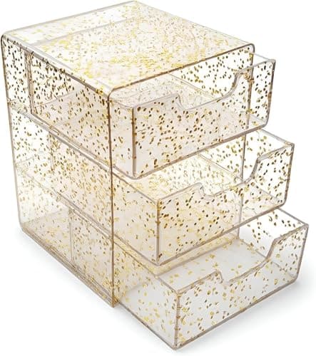 Small 3 Layer Drawer Organizer for Accessories Jewelry Hairpins and Personal Items Compact Versatile Storage Box for Desktop and Vanity Organization