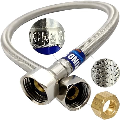 Brass Water Heater Hose 60cm EPDM 1/2 x 1/2 NPT- 1 Piece Hardware tubing