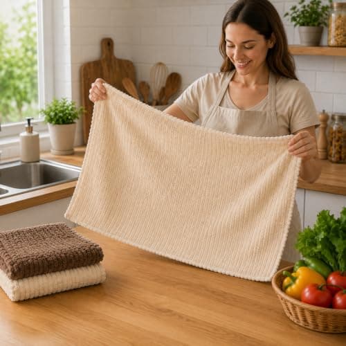 X Large Cotton Towel, 1 Pc, 35x73 Cm, Soft Absorbent, Kitchen Random Colors | Kitchen Use, Soft Cotton Feel, Quick Drying, Highly Absorbent, Multipurpose Cleaning, Easy Care, Everyday Use