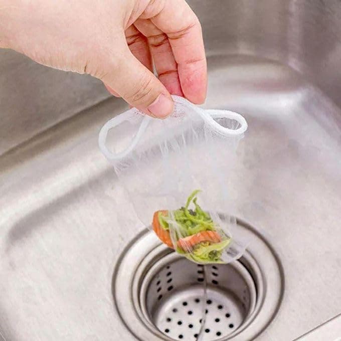 Kitchen Sink Strainer Mesh Bag 100pcs Anti-Clog Drain Filter Net