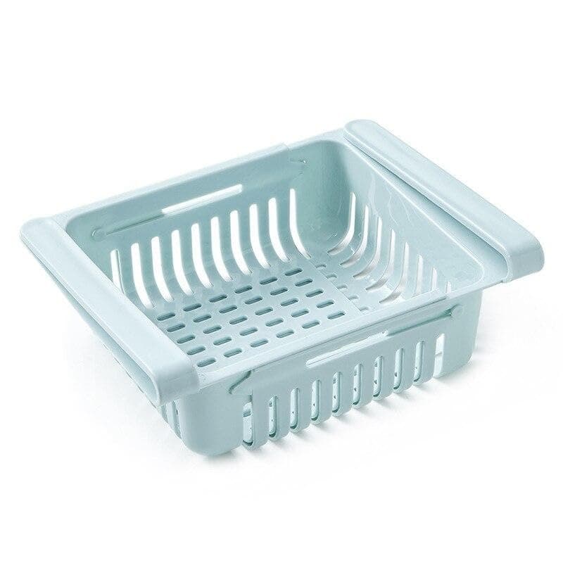 Expandable Refrigerator Shelf Organizer Plastic Adjustable Fridge Drawer