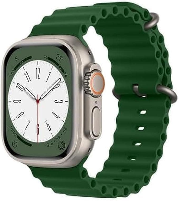 For (Compatible with Apple Watch 42mm 44mm 45mm 49mm) Men Women, Soft Silicone Sport Band Replacement Strap for ultra - Ultra2 iWatch Series SE 11 10 9 8 7 6 5 4 3 2 1