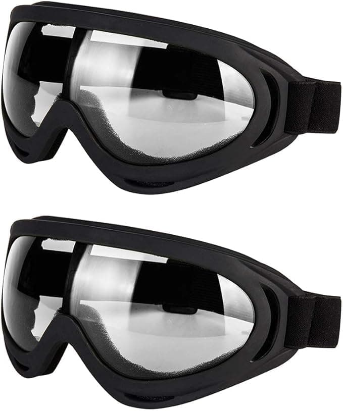 Motorcycle Goggles, Outdoor Anti-UV Protective Goggles, Great for Dirt Bike (Medium Size - 2 Pack - Clear Lens Color) - SA CAR