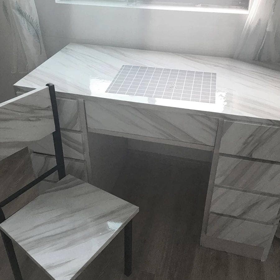 Generic White Marble Wallpaper (60cm x 5m) - Luxury Metallic Modern, Thermal Resistant up to 150℃, Self-Adhesive, Now Available in Pegui Belle Store