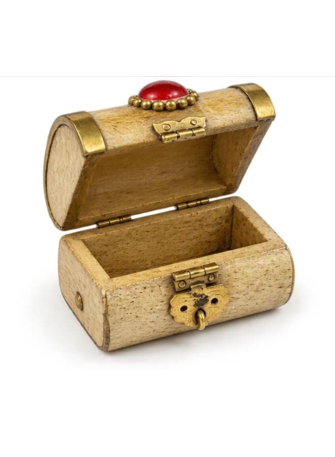 Small Indian Handmade Natural Bone Jewelry Box Velvet Lined 5x4x3cm Jewelry storage