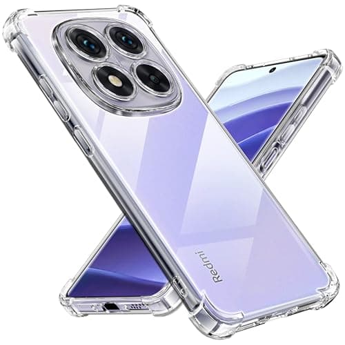Tentoki Case for Xiaomi Redmi Note 14 Pro 4G Anti-Yellowing Mobile Phone | Military protective case, TPU silicone, slim shockproof anti-scratch, transparent Cellular phone case