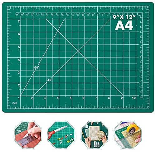 anezus Self Healing Sewing Mat Rotating Cutting Mat Double Sided 5 Layers for Sewing Craft Hobby Fabric Precision Scrapbooking Project 22.9 x 30.5 cm (A4) Cutting board