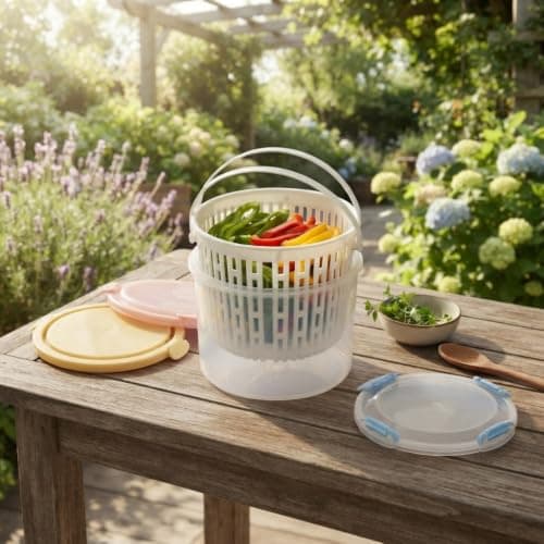 2.2L Pickle Storage Container with Strainer and Airtight Lid for Olives Storage box