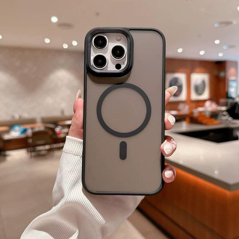 Eco Case for iPhone 11 Case Magnetic Translucent Matte Phone Cases [Compatible with MagSafe] Thin Slim Fit Shockproof Bumper Hard Protective Cover for Women Men Girls (Black) Cellular phone case