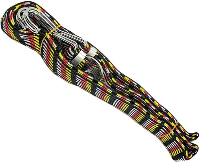 KaberTrade Elastic Rope with Hooks for Luggage Cargo Fastening Motorcycles Bikes Cars (Bearing 4 Color Elastic 1 Piece, 2 Meters, Code:6398)