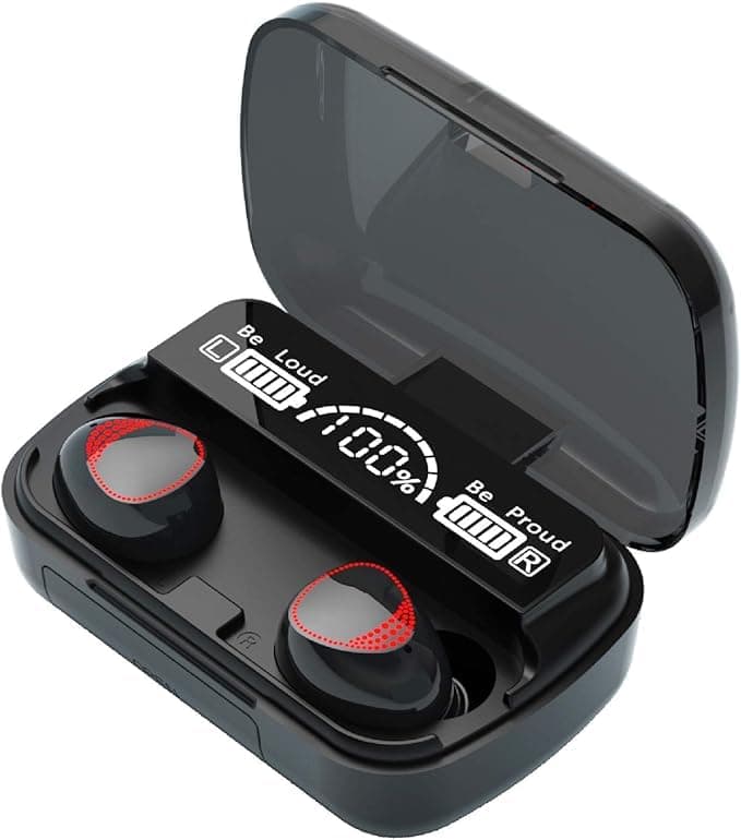 Wireless Headset (M10 Bluetooth 5.1, TWS Stereo Headphones with Wireless Charging Case, Built-in Microphone) by X Mob)