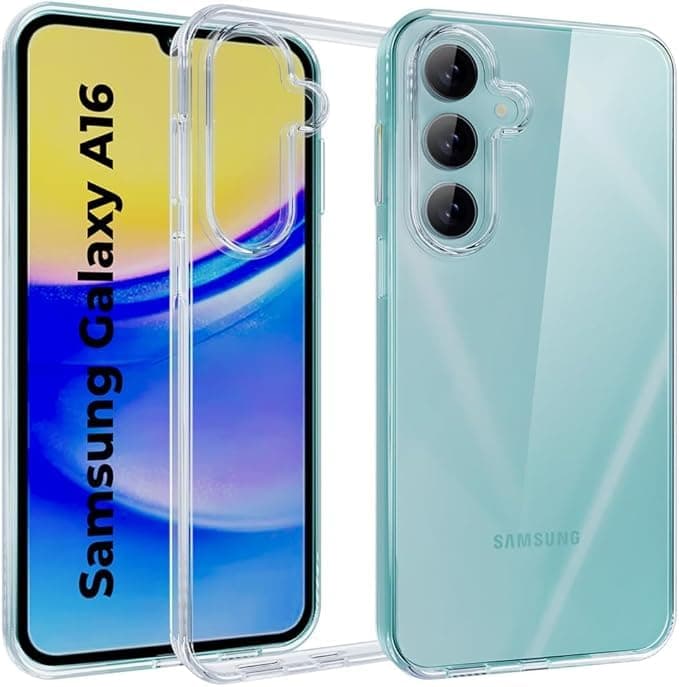 Clear Case For Samsung Galaxy A16 Case [Silicone Case] [Slim Gel Case] [TPU Bumper] [Ultra Thin Soft Cover] Samsung Galaxy A16 Phone Cover (Crystal Clear Transparent) Cellular phone case