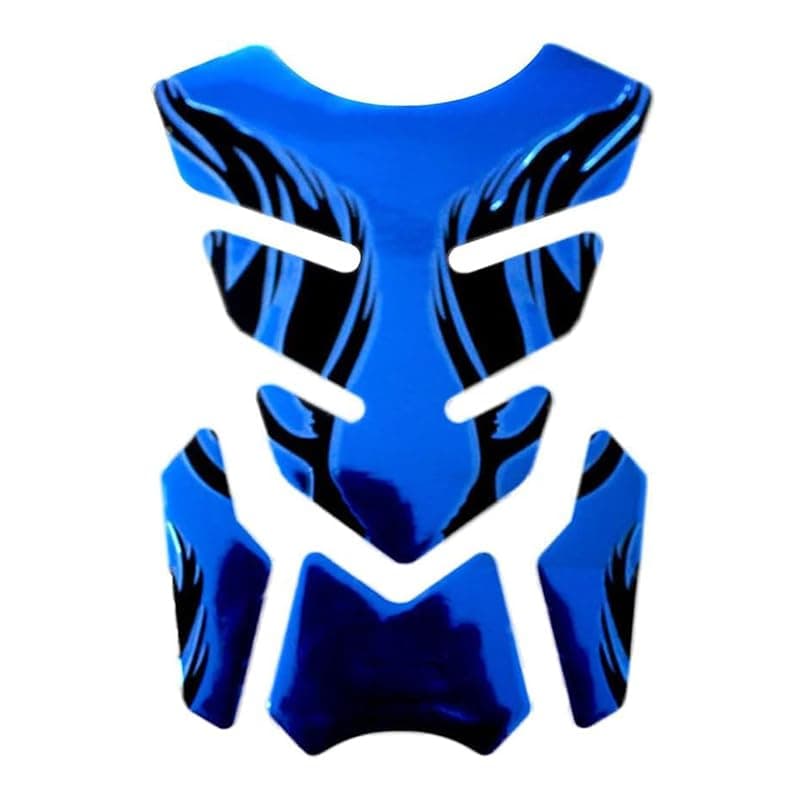 KaberTrade Motorcycle Motorcycle Fuel Tank Protector Sticker 3D Racing Style Scratch Resistant (1 Set of 4, Blue*Black, Code:8428) - KaberTrade Sticker decal