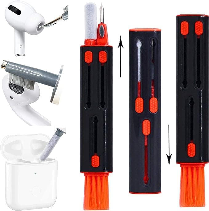 for Cleaner Kit Pro 1st 2nd 3rd Generation, Cleaning Kit and Keyboard Brush Gen 3 2 1, Pen Ear Bud Cleaning Tool, Compatible with Samsung Galaxy Earbuds, Beats, Laptop Phone (Black) Camera cleaner