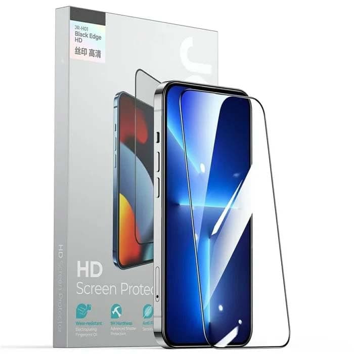 Tempered Glass Screen Protector Compatible with iPhone 13 Pro Max, Automatic Dust Removal, Easy Installation, 9H Hardness, Clear Screen Protector, Anti-Fingerprint, Bubble Free