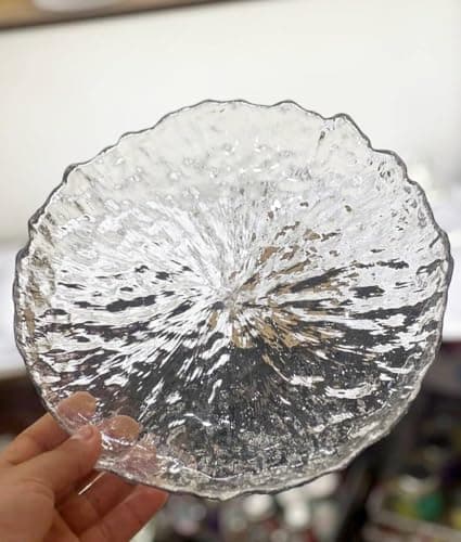 Generic Acrylic Cake Stand, Clear, Wavy Design, 8 Inch, for Nuts, Sweets and Traditional Treats, .a2 Tray