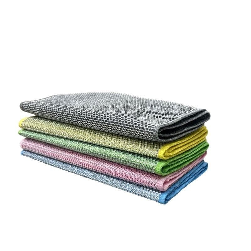 5 Piece Multi Use Cleaning Towel Set - Double Face for Kitchen, Utensils and Surfaces