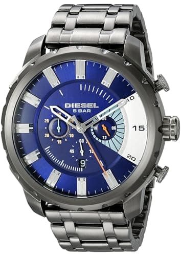 Diesel Men's Blue Dial Stainless Steel Band Watch - DZ4358