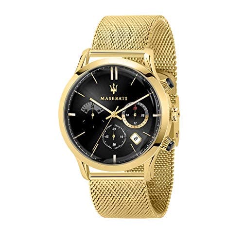 Maserati Men's Watch, RICORDO Collection, Made of Stainless Steel, Yellow Gold pvd - R8873633003, Yellow Gold, 42 mm, bracelet