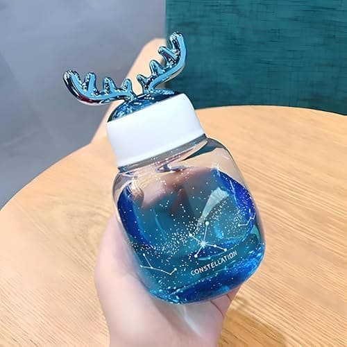 Gazelle Bottle - High Borosilicate Glass Portable Water Bottle, Fashionable Leak Proof Clear Bottle for Students, Outdoor Adventures and Travel, Safe and Durable Construction with Assorted Bright Colo