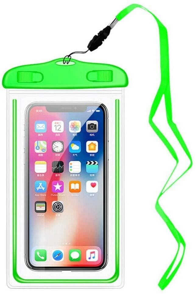 Waterproof Phone Case Universal IPX8 Phone Pouch Underwater Dry Bag with Lanyard Waterproof ELMO3EZZ Phone Cover Travel Essentials Watertight Mobile Phone Cases Covers for Most Phones (Green) Cellular phone case