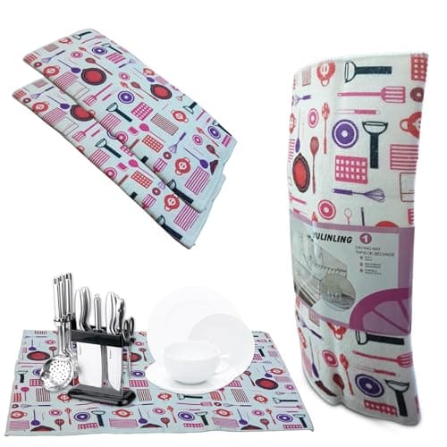 Hanso Microfiber Kitchen Towels, 50x40CM (Kitchen 2), 2 Pack