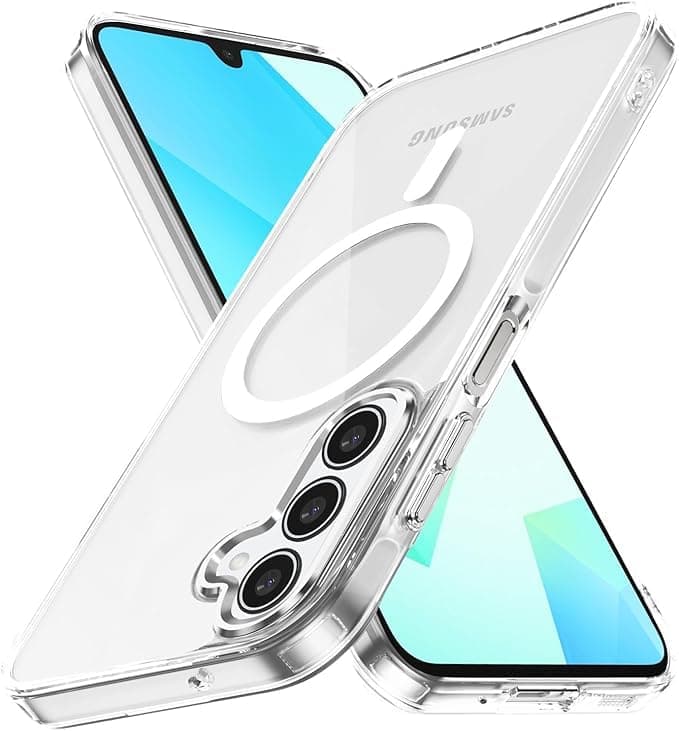 for Samsung Galaxy A36 Case/Galaxy A56 Case Hard [Compatible with Magsafe Wireless Charging] Yellowing Resistant Magnetic Cover Clear para 6.7 inch 2024 Rugged Best Phone Cases Clear Cellular phone case