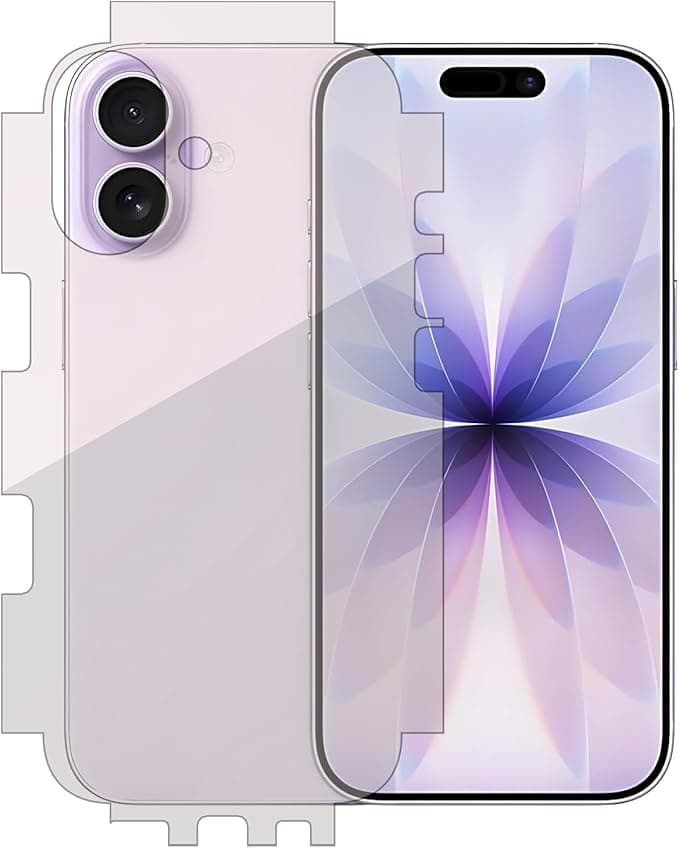 Back Sticker Screen Protector Gelatin Matte Anti-Fingerprint- Full Side Anti-Scratch Compatible with Apple iPhone 17