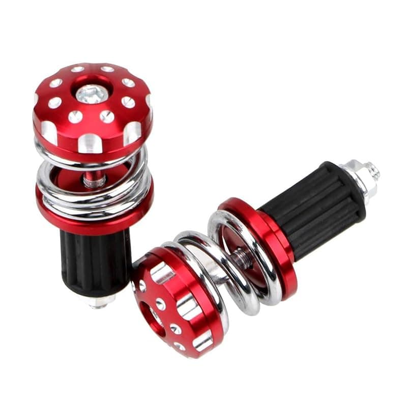 KaberTrade Kaber Trade Motorcycle Motorcycle Metal Chrome Plated 2 Piece Hand Grip Stabilizer Anti-Vibration (2 Piece, Maroon Red, Code :10493)