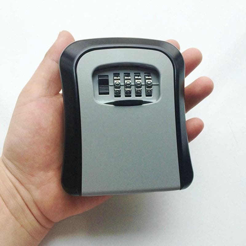 Wall Safe Box with Digital Lock, Adjustable Metal Body Shockproof and Waterproof for Indoor and Outdoor Secure Key Holder