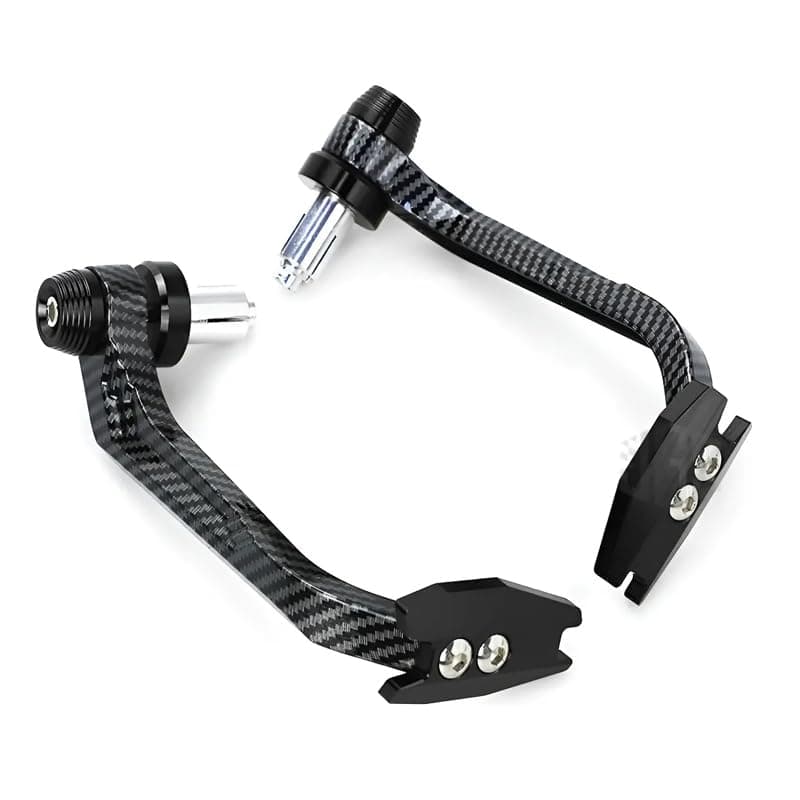 KaberTrade Carbon Metal Motorcycle Brake Clutch Lever Protector - Stylish Lightweight Sport Design (2 Pieces, Carbon Black, Code:9651) Motorcycle accessory