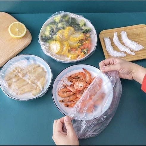 80 Pcs Elastic Food Storage Covers for Bowls Plates and Containers Reusable Stretch Plastic Food Wrap for Fresh Fruit Vegetable Meat Storage Kitchen Container lid