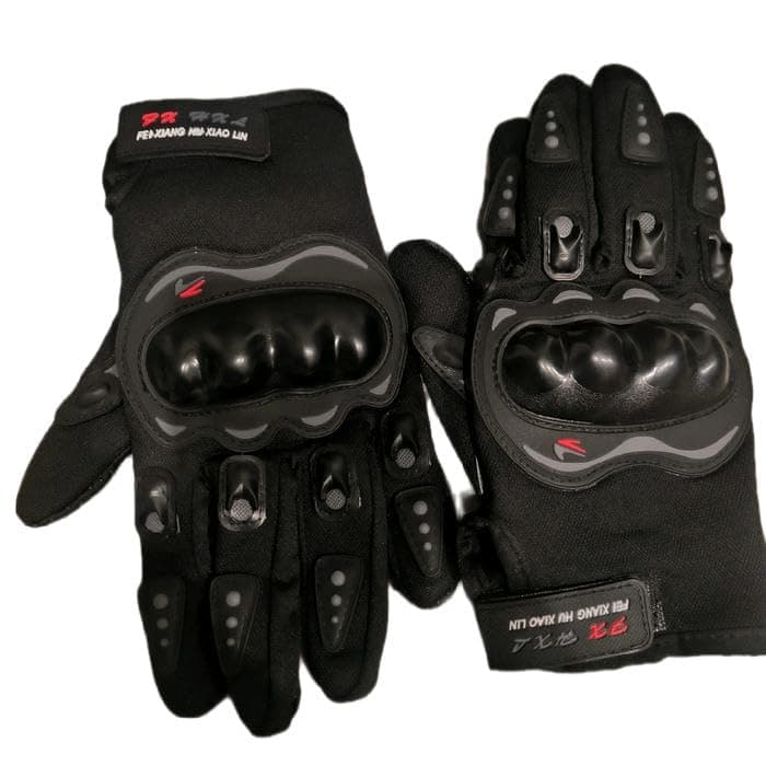 Motorcycle Riding Gloves Full Finger, Black and Black | Hard Knuckle Protection, Touchscreen Compatible, Breathable Mesh, Anti-Slip Grip, Motorbike Gear Sport activity glove