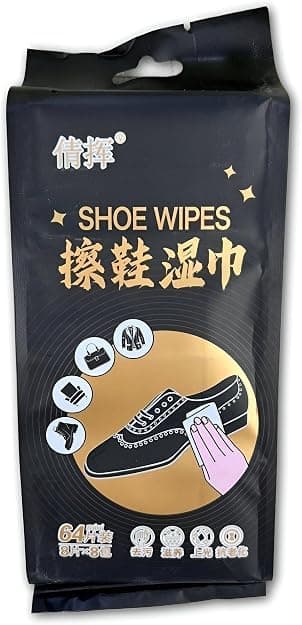 Portable Shoe Cleaning Wipes 64 Pcs Sneaker Dirt and Stain Remover Footwear care kit