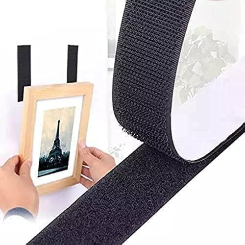 Strong Adhesive Hook and Loop Tape – 2M x 25mm – Heavy Duty, Reusable & Versatile Mounting Tape for Home, Office & Diy Hook loop fastener