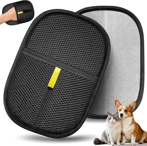 Pet Hair Remover Glove, 2 Way Reusable Pet Hair Remover Glove for Cats Dogs Cleaning Furniture Clothes Carpet 23.5x17cm Lint remover