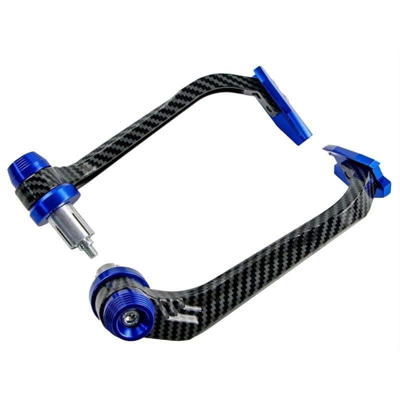 KaberTrade Carbon Metal Motorcycle Brake Clutch Lever Protector - Stylish and Lightweight Sport Design (2 Pieces, Carbon Black in Blue, Code:9646) Motorcycle accessory