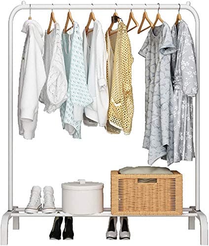 Leostar CD-1203 Double-Pole Telescopic Clothes Hanger, Black, W 86.0 x H 22.2 x L 7.6 cm (B) Clothes rack