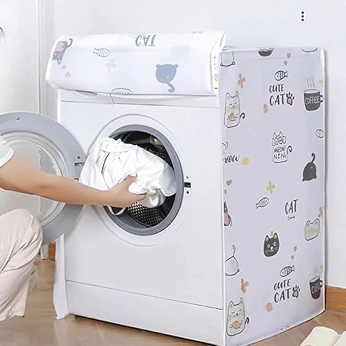 Front Load Dust Proof Roller Waterproof Washer & Dryer Cover front loading washing mashine 62 * 58 * 85cm (random colors) Storage cover