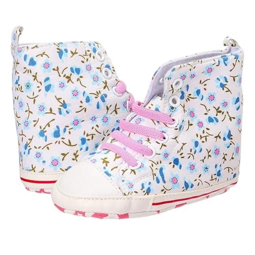 Mix&Max baby-girls Synthetic Fibers Sneakers Printed Flower Sneaker Shoes